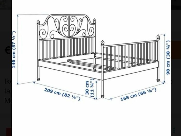 IKEA KING BED FRAME(does not include mattress)