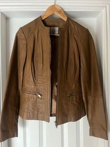 Brown leather jacket