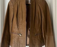 Brown leather jacket