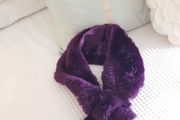 Deep Purple Fur Scarf