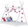 Kids Bed Frame White Solid Pine Wood 90x200 cm Image 2