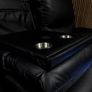 Rita Electric BLACK Leather Recliner Sofa Set Image 5