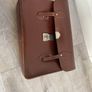 Leather case Bag Brown Leather Document Case vintage Original Image 9