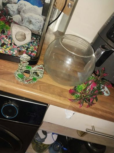 40 liter full glass aquarium with 2 filters and lots of extras