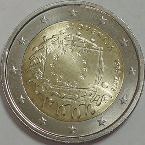 Slovenia 2 Euro Commemorative Coin 2015 - The EU Flag. Uncirculated.