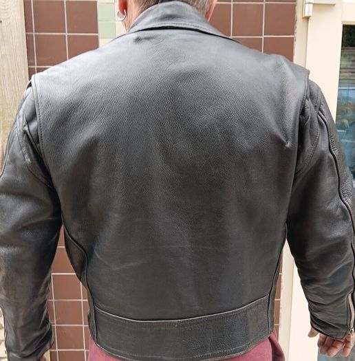Vintage leather bike jacket