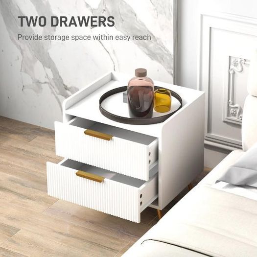 2-Drawer Bedside Table