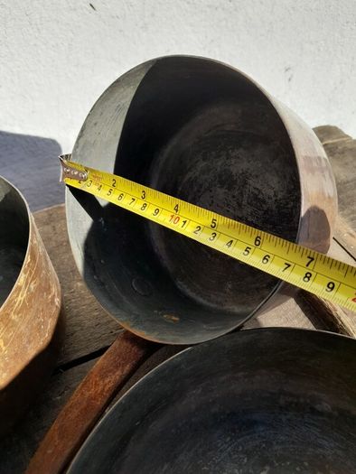 Vintage Copper Saucepans (3)