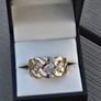 Vintage 9ct Yellow Gold Gents Celtic Knot Diamond Ring Image 2