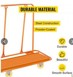 Cart Plaster Board Wheeled Trolley 1360kg Durable Panel