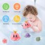 Baby Bath Toys, Octopus LED Automatic Spray Water Light Up Bath Tub Swimming Pool Toys Gifts for Toddlers 0-6 Months Kids Image 2