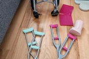 our generation Wheelchair, ramp, boot &amp; 2 sets crutches