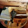 1970s solid  brass fireside container Image 7