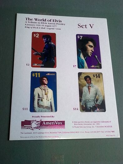 The World of Elvis AmeriVox callcard collection Elvis Presley