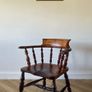 19th Century Antique Smokers Bow Armchair Image 2