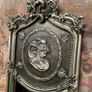 FLASH SALE ! Was 295 now 230 !Beautful Long & Narrow Silver Gilt Plaque Decorated Panel Mirror. Image 2