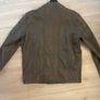 Mens steel grey 'biker affect' leather jacket Image 3
