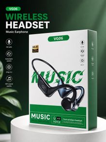AKZ-G6 Bone Conduction Bluetooth V 5.3 Open Ear Waterproof TF Card LED Display