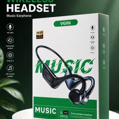 AKZ-G6 Bone Conduction Bluetooth V 5.3 Open Ear Waterproof TF Card LED Display
