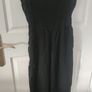 linen mix black jumpsuit Image 4