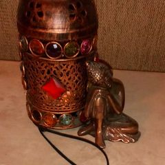Unisex handmade bog wood copper wired pendants