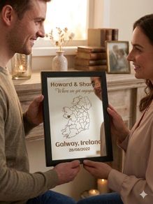 Custom "Where We Got Engaged" Mirror Frame