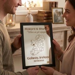 Custom "Where We Got Engaged" Mirror Frame