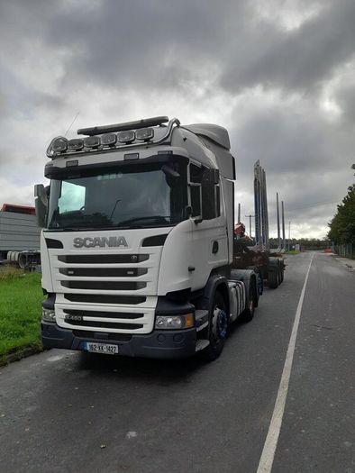 Scania R450 Tag and Crane Mounted Timber Trailer