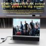 7 In 1 Type C Usb Hub Seven In One Type C 4k 30hz Usb Splitter Supports All Type C Channel Computers To Usb Compatible With Hdmi Image 7