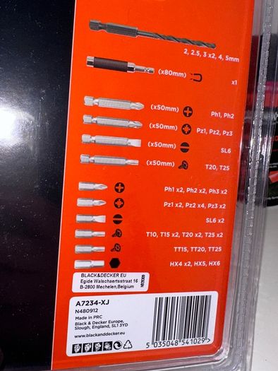 Black and decker drill bit set
