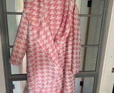 pink waterfall wrap coat size 20/22
