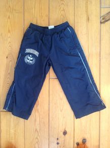 Navy Lined Tacksuit Bottoms