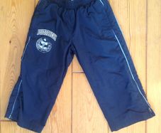 Navy Lined Tacksuit Bottoms