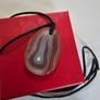 Brown Agate Stone Necklace With Leather String Image 5
