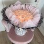Gorgeous Fluffy Champagne Bouquet- Luxury Pink and Black Wrapping Image 4