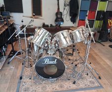Used Pearl Export Series Drum Kit Steel Shell Finish