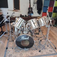 Used Pearl Export Series Drum Kit Steel Shell Finish
