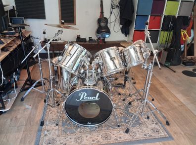 Used Pearl Export Series Drum Kit Steel Shell Finish