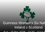 Free Ticket Ireland v Scotland Women's Rugby