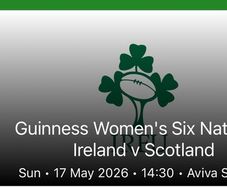 Free Ticket Ireland v Scotland Women's Rugby
