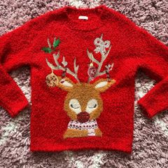 Next Girls Sequined Christmas Jumper 7 Years