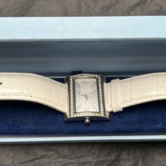 Newbridge White Leather Strap Watch