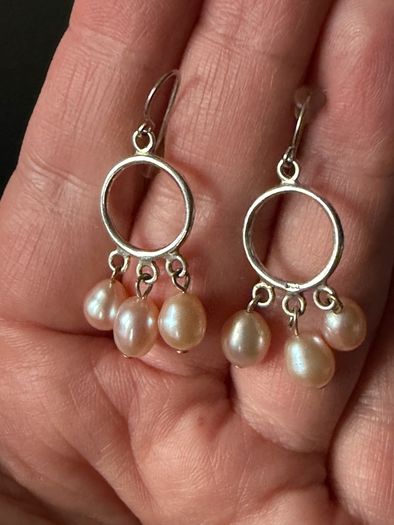 silver earrings