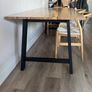 Oak Dining Table with black legs Image 3