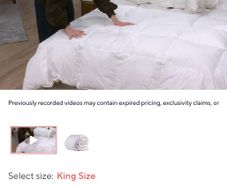 Duck Down kingsize duvet BNWT