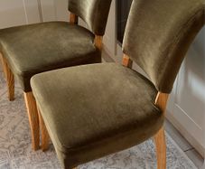 EZ Living velvet dining chairs green