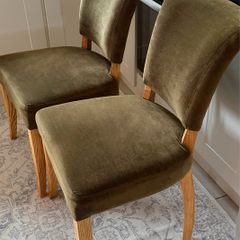 EZ Living velvet dining chairs green