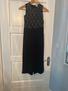 River Island girls black play suit age 8