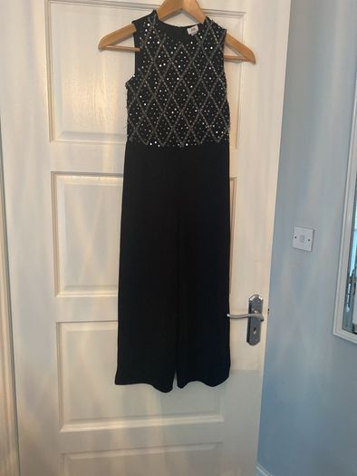 River Island girls black play suit age 8
