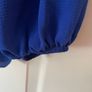 Pala DOro Pleated Royal Blue Blouse with Neck Tie.   Size L Image 6